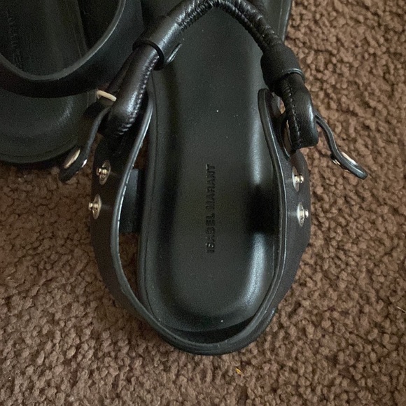 New- Isabel Marant flats black with rose design - Picture 5 of 6